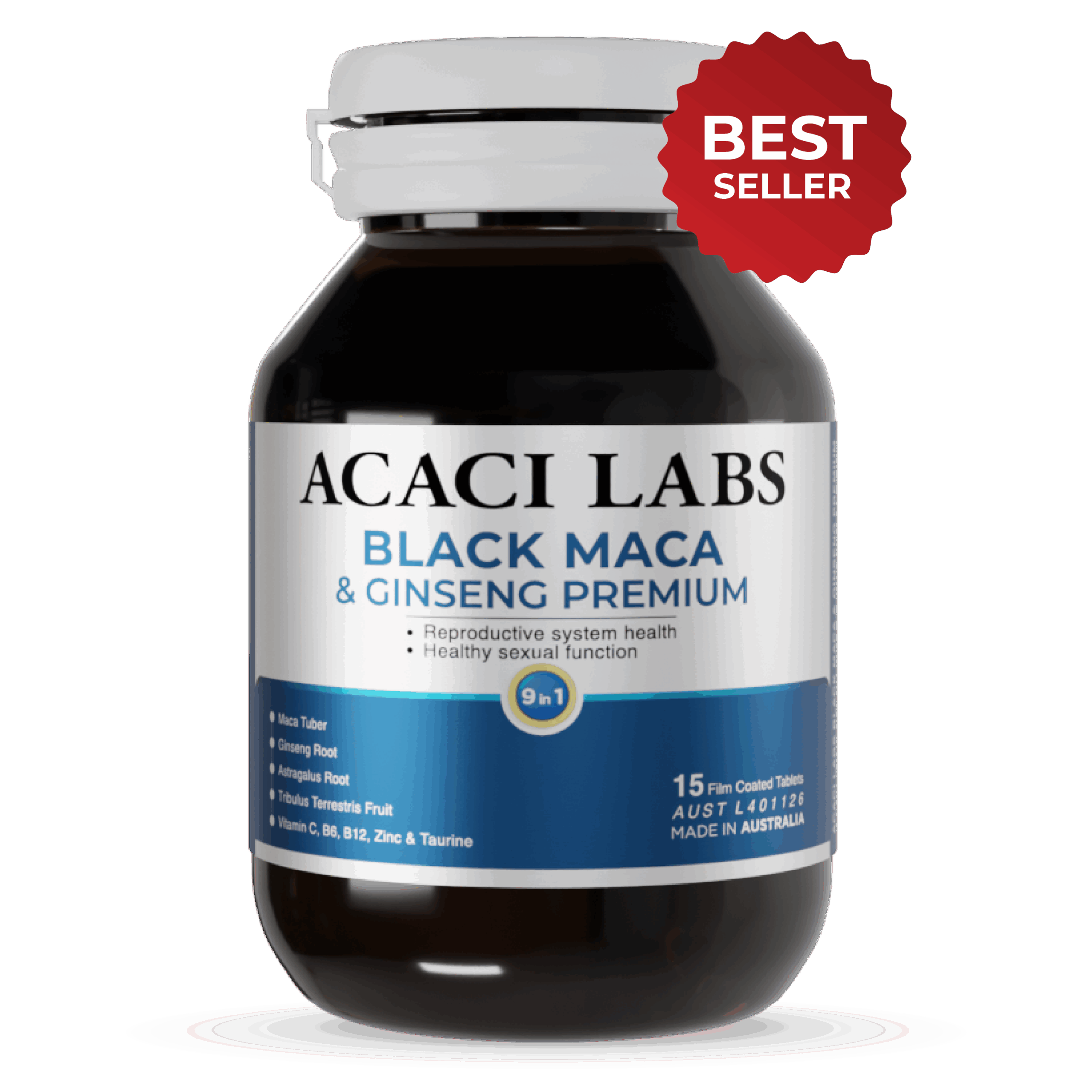 Black Maca & Ginseng Premium – Hỗ trợ tăng cường sinh lý nam – Hộp 45 viên