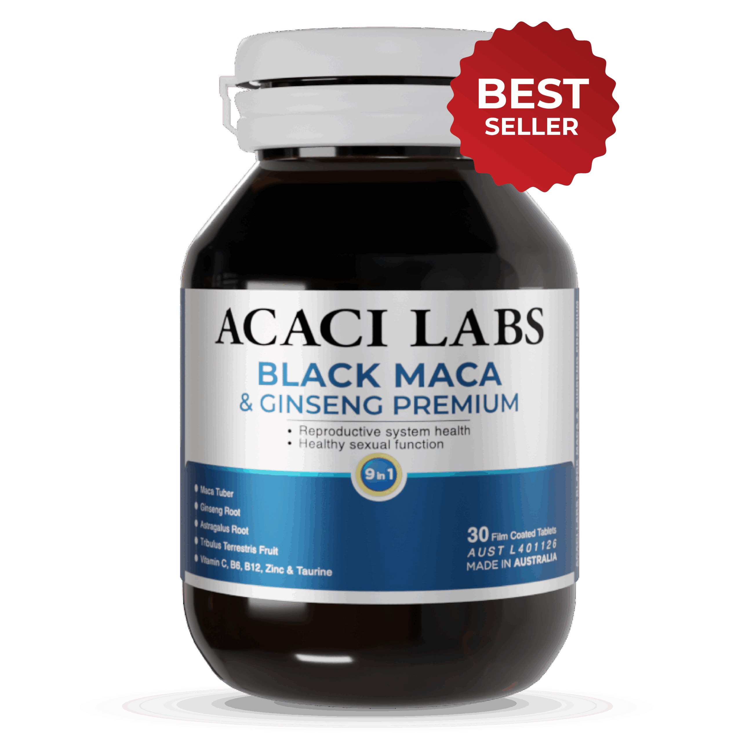 Black Maca & Ginseng Premium – Hỗ trợ tăng cường sinh lý nam – Hộp 30 viên